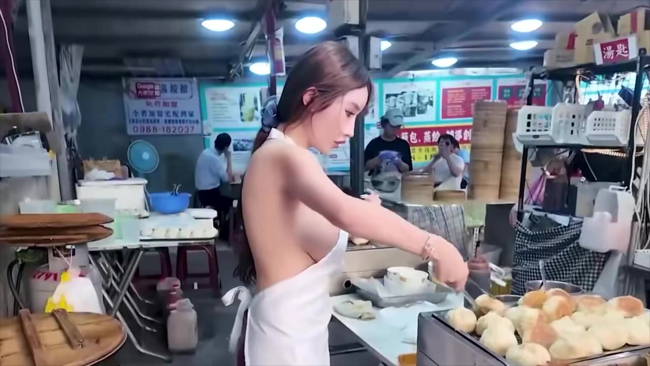 卖煎包也这么卷？ 台湾 #台妹 #美食（视频 1/1）